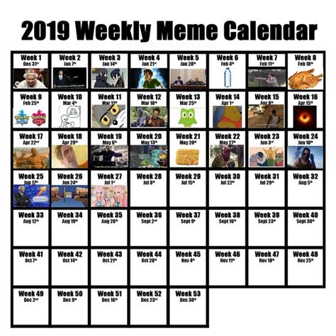 2024 Meme Calendar